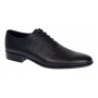 Pantofi barbati eleganti din piele naturala de culoare negru lac - GKR200LN